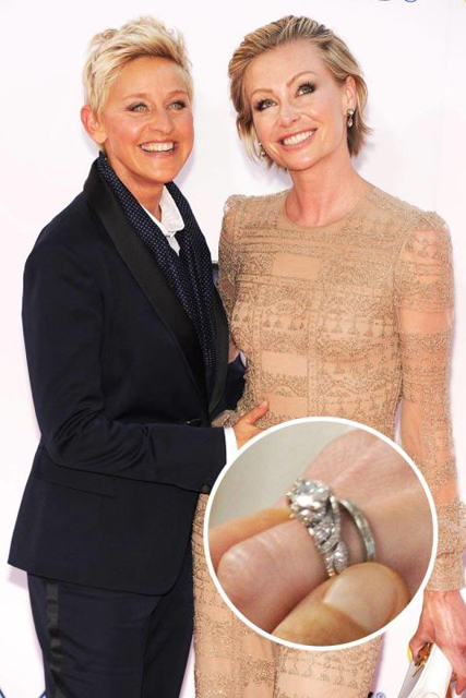 Hollywood’s Best Celebrity Engagement Rings Portia De Rossi & Ellen Degeneres.jpg