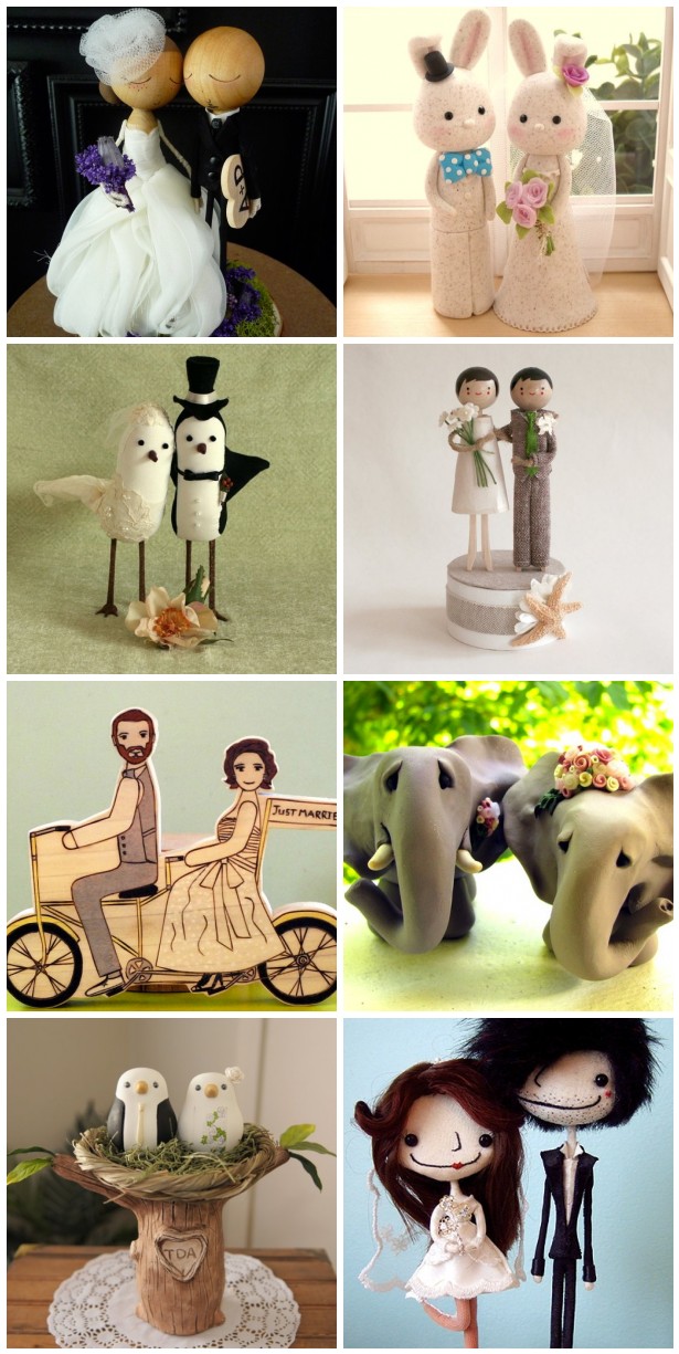 Wedding Cake Toppers Collage