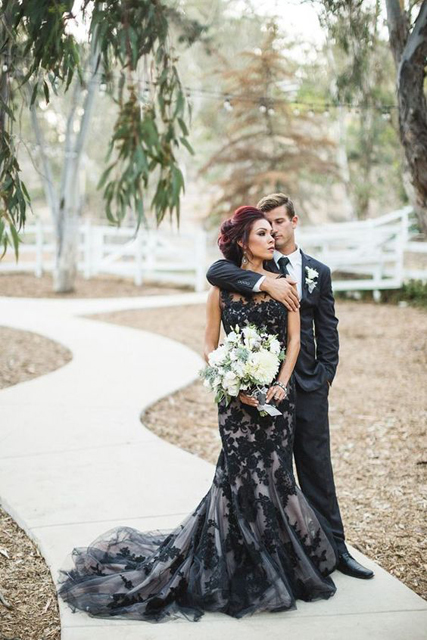 Colored Dresses Black Wedding Gown.jpg